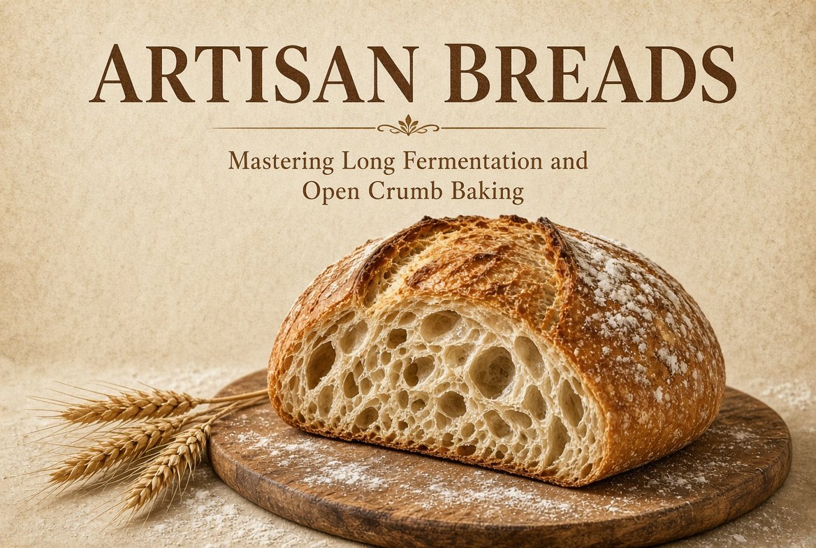 Artisan Breads Using Long Fermentation For Natural Flavor And Open Crumb